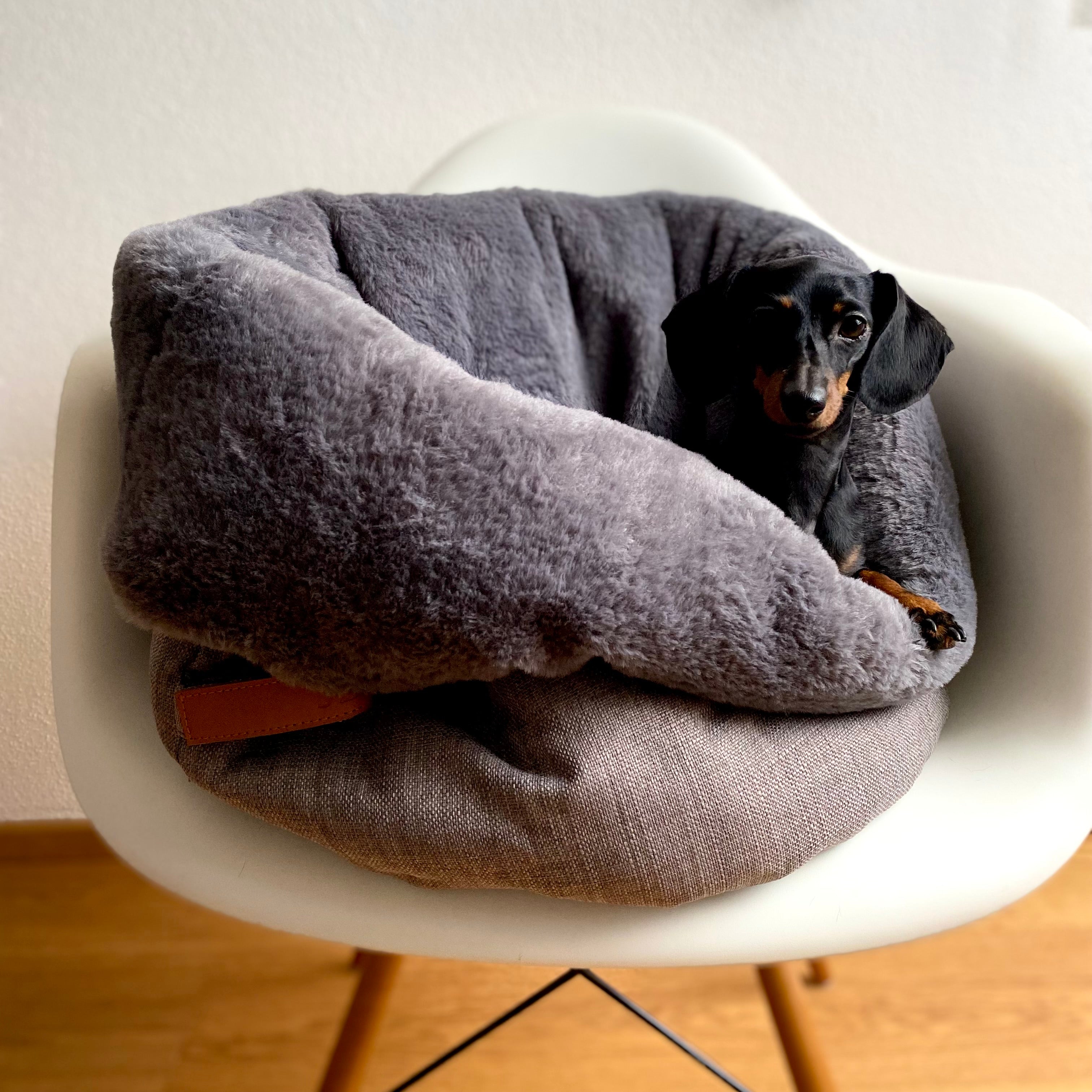 JAfein! Hundekuschelsack Cocoon de Chantilly Anthrazit