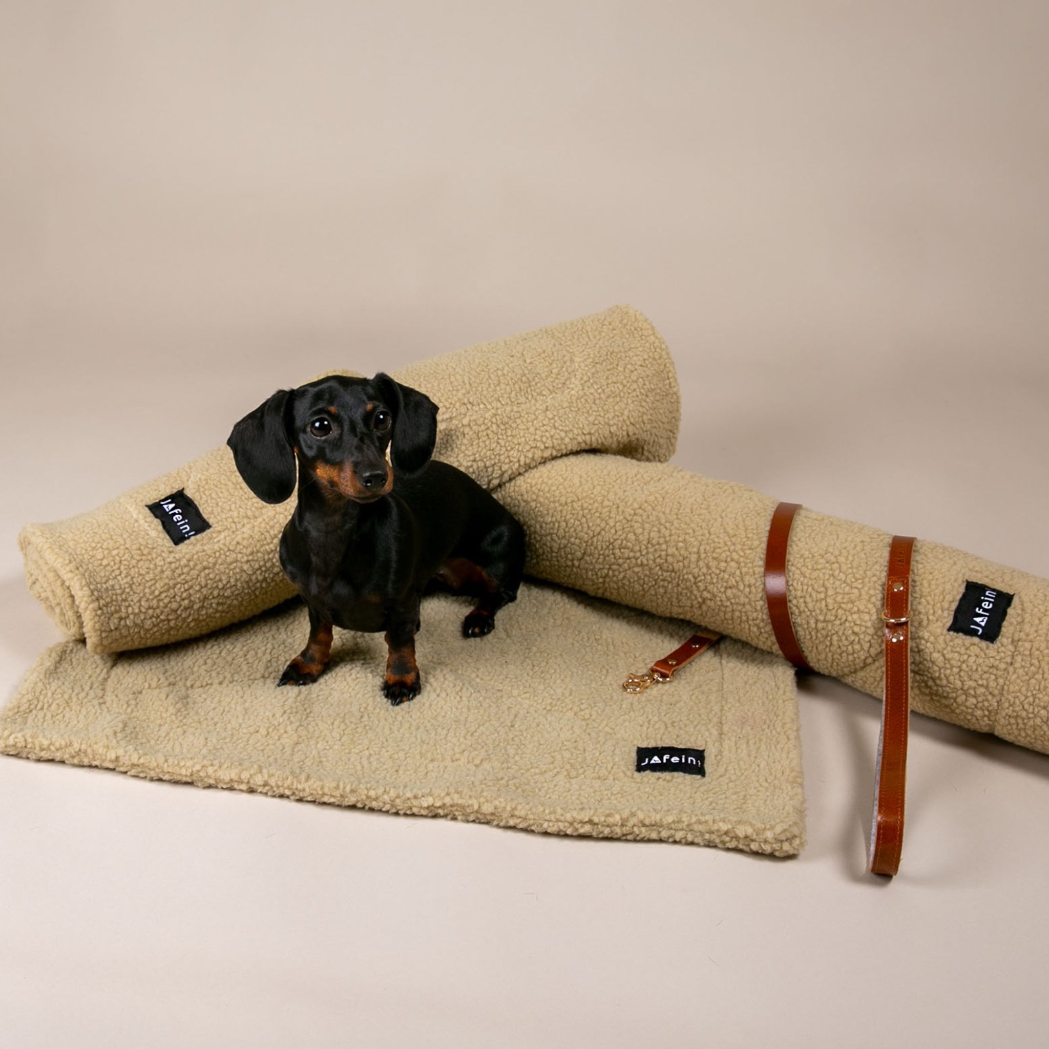 Hundereisedecke Bouclé Beige | Hundereisedecke | JAfein! Dogs & Style