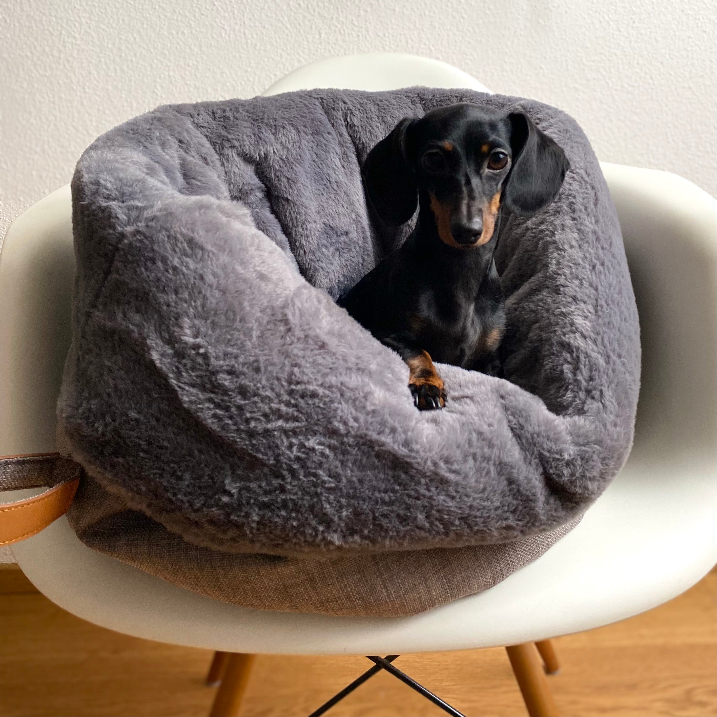 JAfein! Hundekuschelsack Cocoon de Chantilly Anthrazit